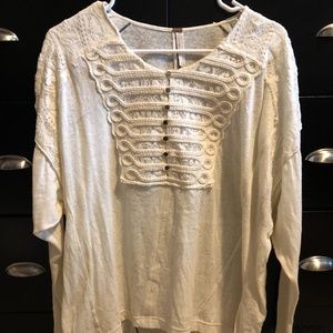 Free People button detail blouse